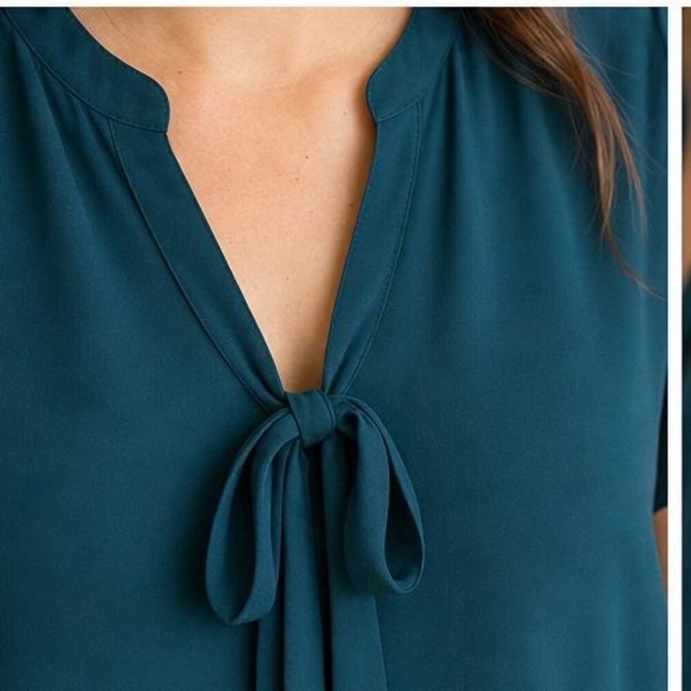Teal Smocked Top - Picture 4 of 6